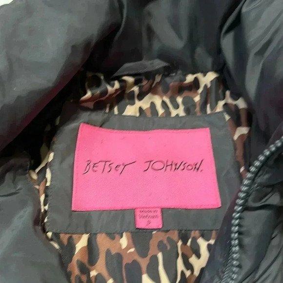Betsey Johnson Jacket Women Small Gray Quilted Puffer Down Coat - Picture 2 of 8